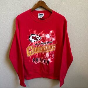 Vintage Lee Sport Kansas City Chiefs 1997 Division Champs Sweatshirt